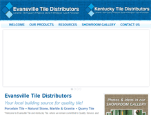 Tablet Screenshot of evansvilletiledistributors.com